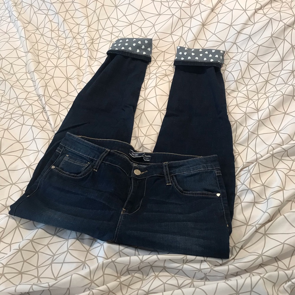 Lady sweet-hearted decro jeans~NWOT